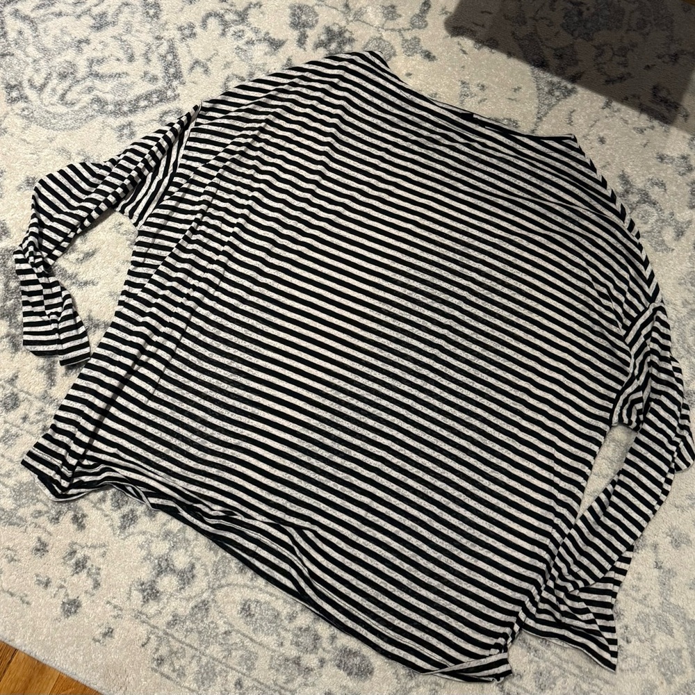All Saints, striped long sleeve tee.